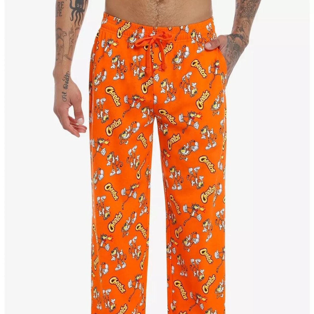 Cheetos Chester Cheetah All Over Print Mens Lounge Pajama Pants New 2XL